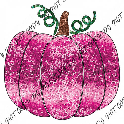 Pumpkin Pink Faux Sequins Dtf Transfer Transfers