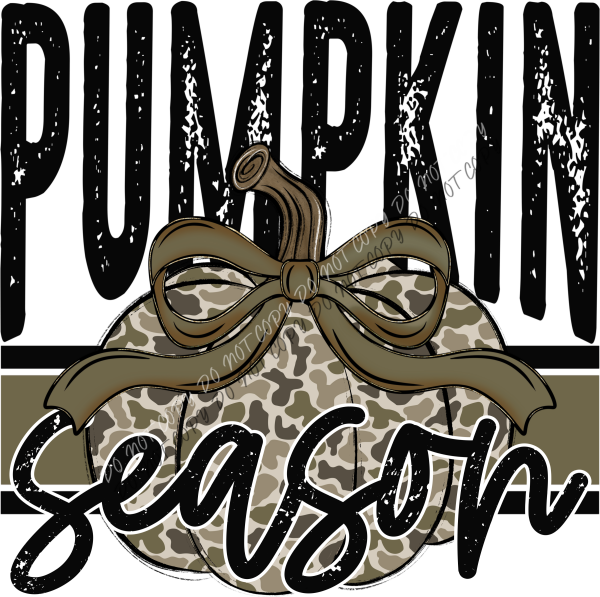 Pumpkin Season Camo DTF Transfer RTP DTF Transfers