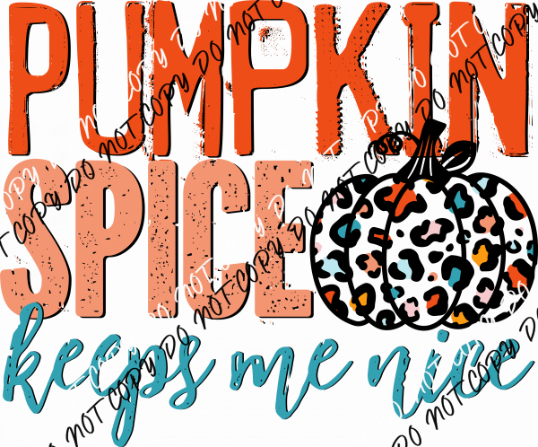 Pumpkin Spice Keeps Me Nice DTF Transfer - We Print U Press DTF Transfers