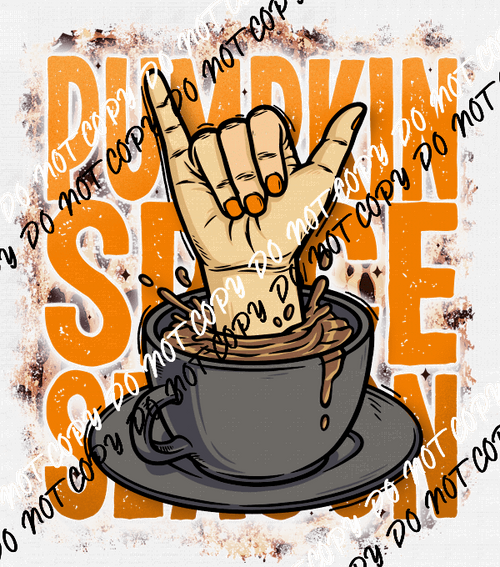Pumpkin Spice Season Hang Loose DTF Transfer - We Print U Press DTF Transfers