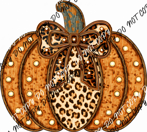 Pumpkin with Faux Glitz DTF Transfer - We Print U Press DTF Transfers