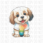 Puppy Colorful Watercolor Dtf Transfer