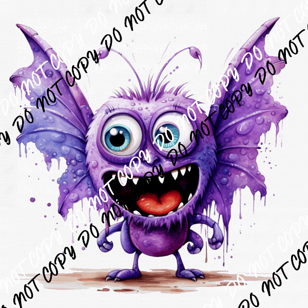 Purple Butterfly Monster DTF Transfer - We Print U Press DTF Transfers