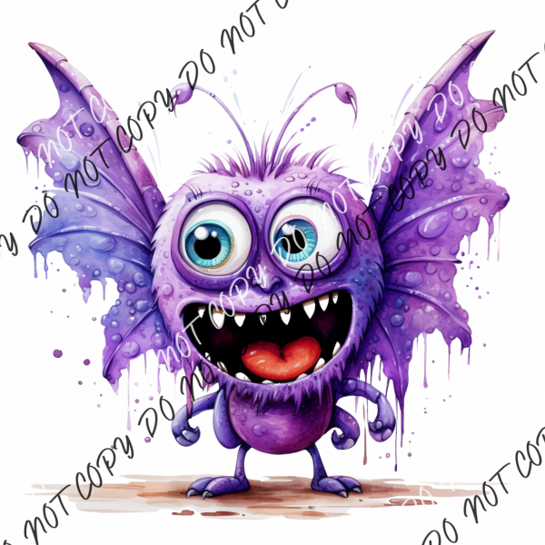 Purple Butterfly Monster Dtf Transfer Transfers