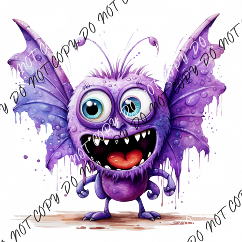 Purple Butterfly Monster Dtf Transfer Transfers