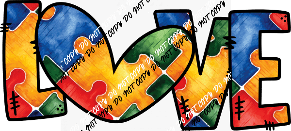 Puzzle Love DTF Transfer - We Print U Press DTF Transfers