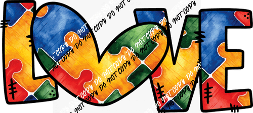 Puzzle Love DTF Transfer - We Print U Press DTF Transfers