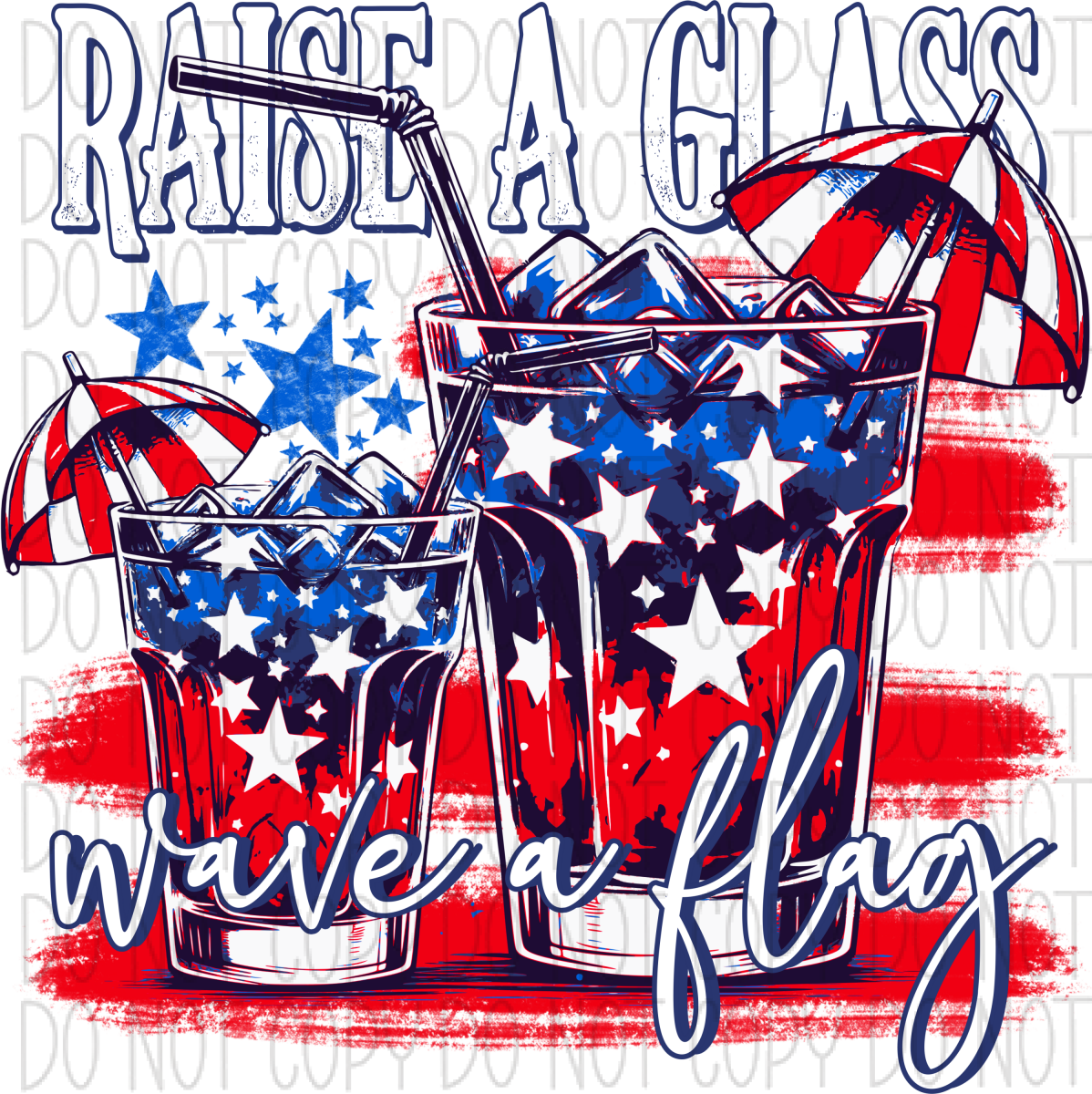 Raise A Glass Wave Flag Dtf Transfer Rtp Transfers