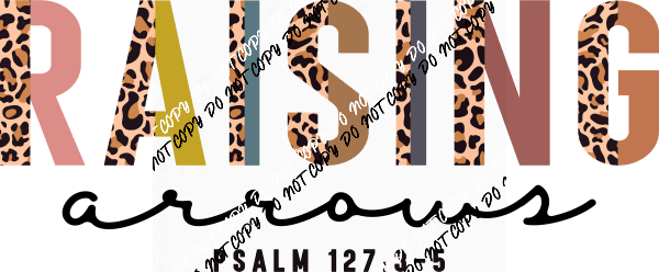 Raising Arrows Leopard DTF Transfer - We Print U Press DTF Transfers