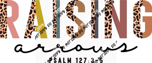 Raising Arrows Leopard DTF Transfer - We Print U Press DTF Transfers