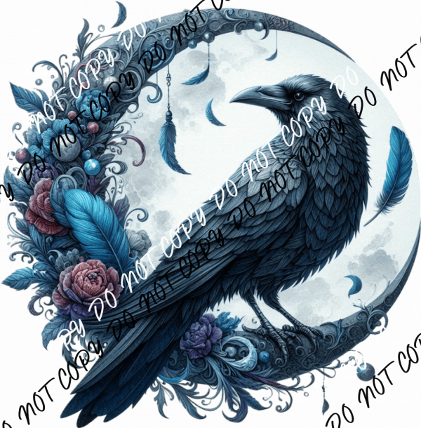 Raven Full Moon DTF Transfer - We Print U Press DTF Transfers