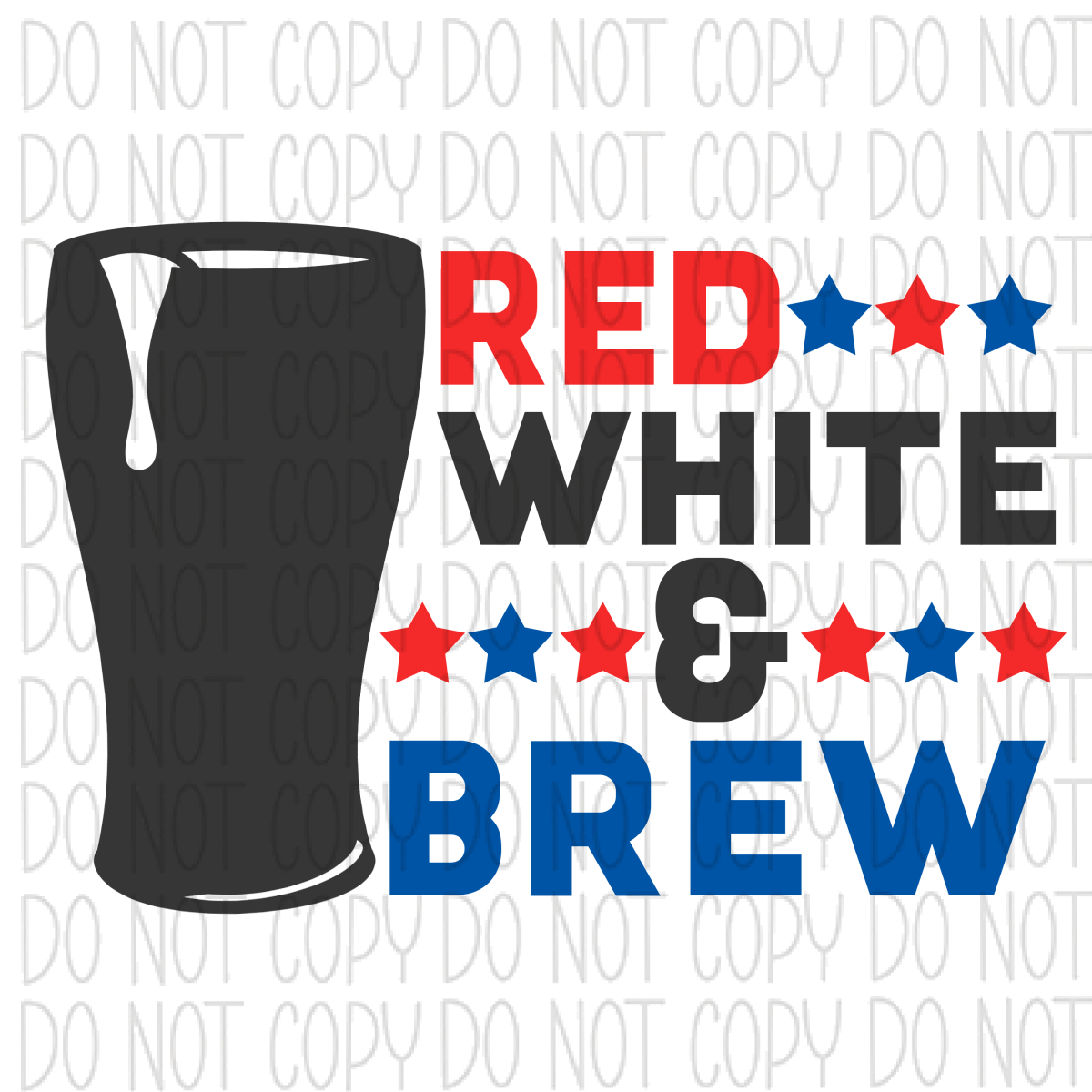 Red White Brew Patriotic Dtf Transfer