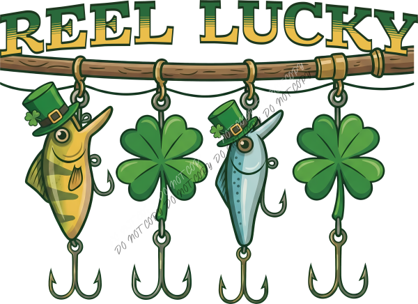 reel lucky fishing dtf transfer
