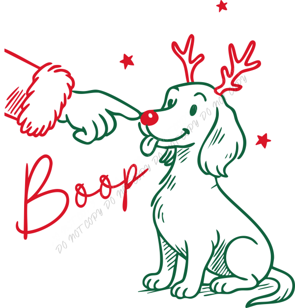Reindeer Boop Christmas DTF Transfer - RTP DTF Transfer