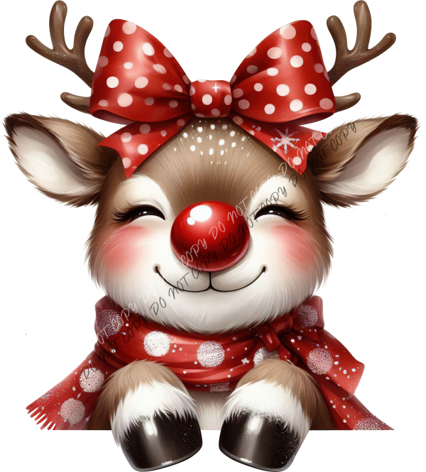 Reindeer Girl DTF Transfer RTP DTF Transfers