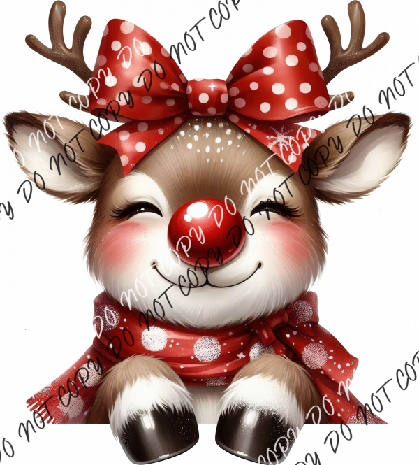 Reindeer Girl DTF Transfer RTP DTF Transfers