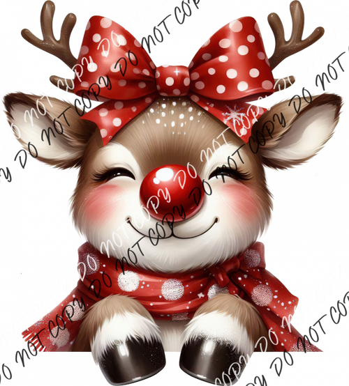 Reindeer Girl DTF Transfer RTP DTF Transfers