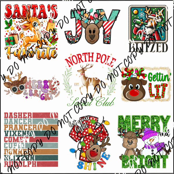 REINDEER MINI UV TRANSFER BUNDLE - We Print U Press DTF Transfers