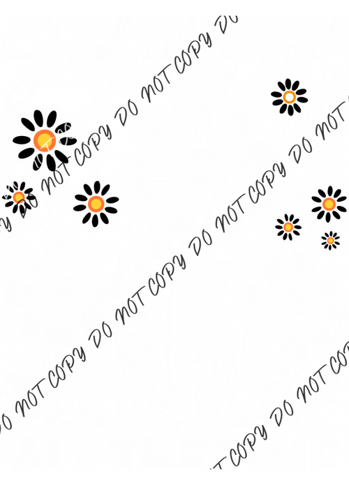 Retro Daisy Corner Pattern DTF Transfer RTP DTF Transfers