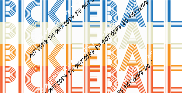 Retro Pickleball Stack DTF Transfer - We Print U Press DTF Transfers