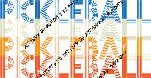 Retro Pickleball Stack DTF Transfer - We Print U Press DTF Transfers