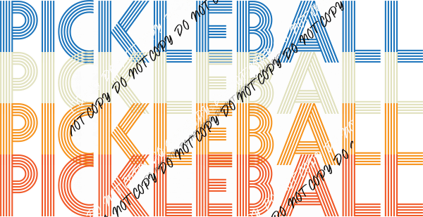 Retro Pickleball Stack DTF Transfer - We Print U Press DTF Transfers