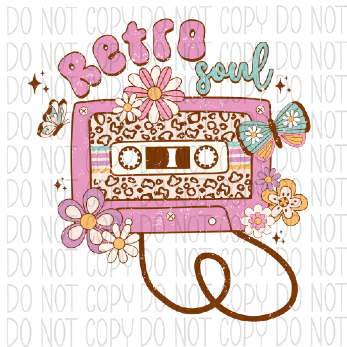 Retro Soul Vintage Cassette Tape Dtf Transfer