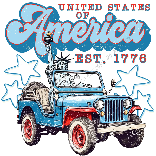 Retro USA Statue of Liberty DTF Transfer - RTP DTF Transfer