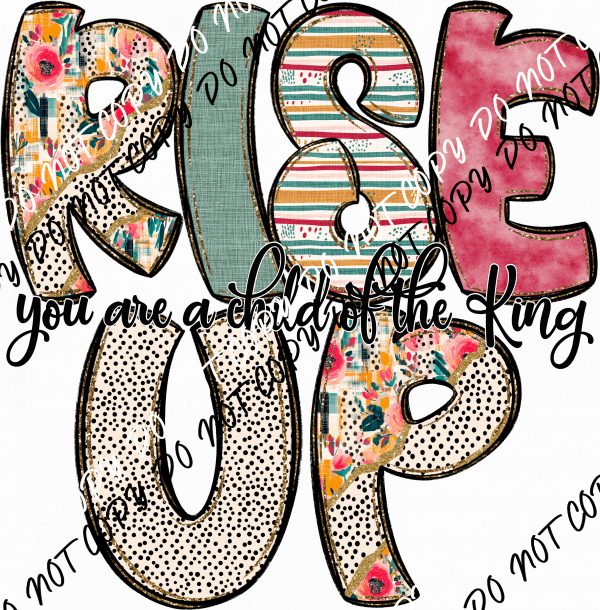 Rise Up DTF Transfer - We Print U Press DTF Transfers