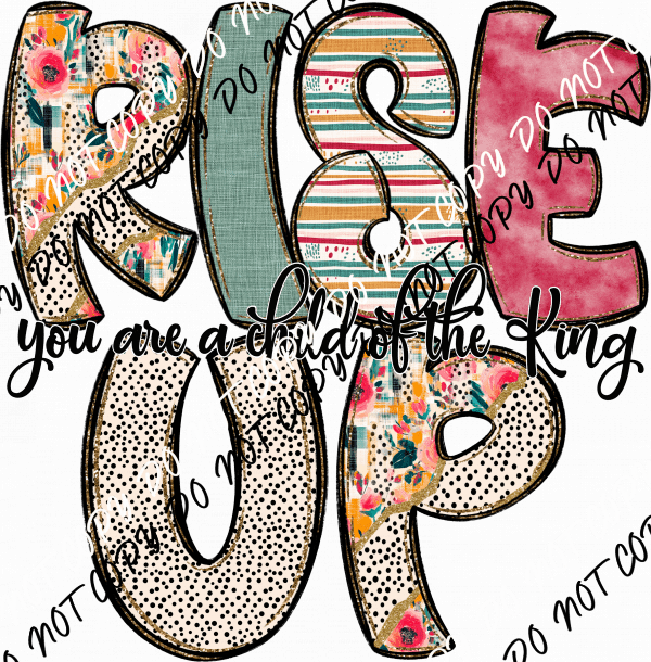 Rise Up DTF Transfer - We Print U Press DTF Transfers