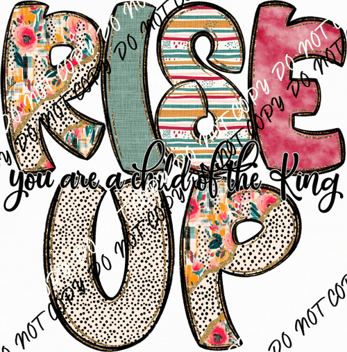 Rise Up DTF Transfer - We Print U Press DTF Transfers