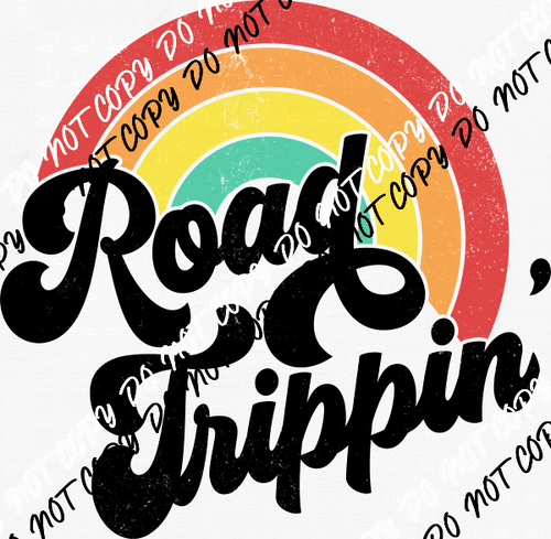 Road Trippin Rainbow DTF Transfer - We Print U Press DTF Transfers