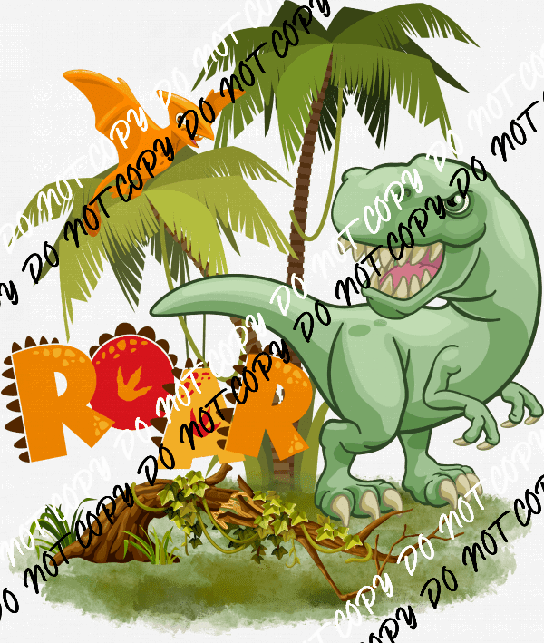 Roar T Rex DTF Transfer - We Print U Press DTF Transfers