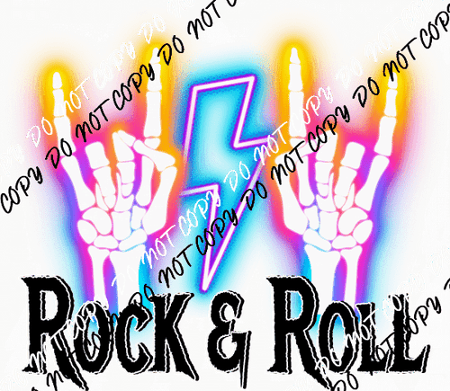 Rock and Roll DTF Transfer - We Print U Press DTF Transfers