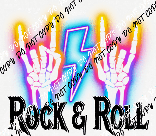 Rock and Roll DTF Transfer - We Print U Press DTF Transfers