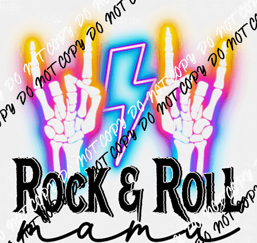 Rock and Roll Mama DTF Transfer - We Print U Press DTF Transfers