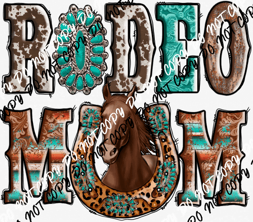 Rodeo Mum Horsheshoe DTF Transfer - We Print U Press DTF Transfers