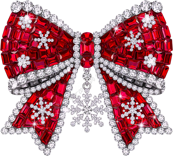 Ruby Bow Snowflake Diamond DTF Transfer - RTP DTF Transfer