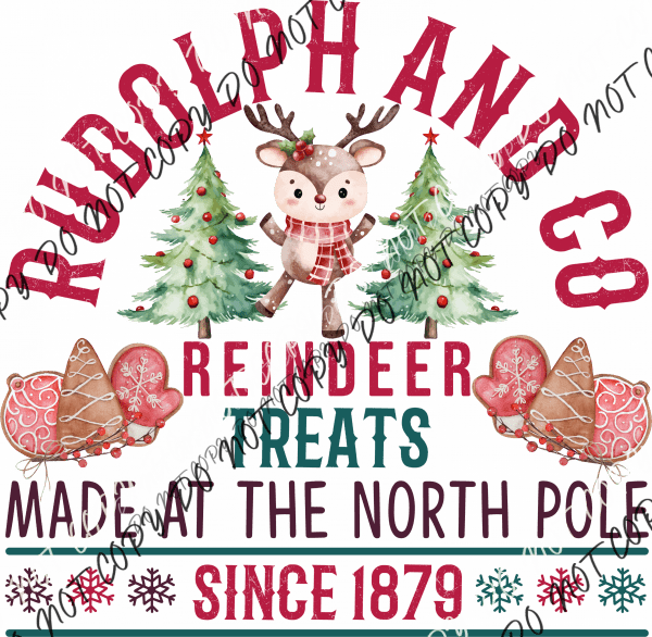 Rudolph & Co. Reindeer Treats DTF Transfer - We Print U Press DTF Transfers