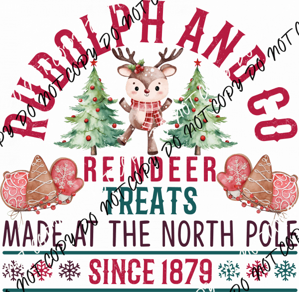 Rudolph & Co. Reindeer Treats DTF Transfer - We Print U Press DTF Transfers