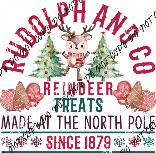 Rudolph & Co. Reindeer Treats DTF Transfer - We Print U Press DTF Transfers