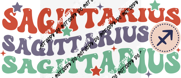 Sagittarius Zodiac Sign DTF Transfer - We Print U Press DTF Transfers