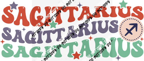 Sagittarius Zodiac Sign DTF Transfer - We Print U Press DTF Transfers