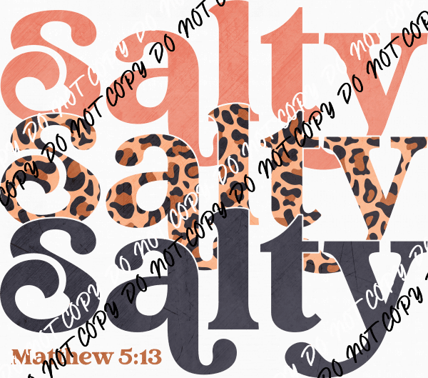 Salty Leopard Stacked DTF Transfer - We Print U Press DTF Transfers