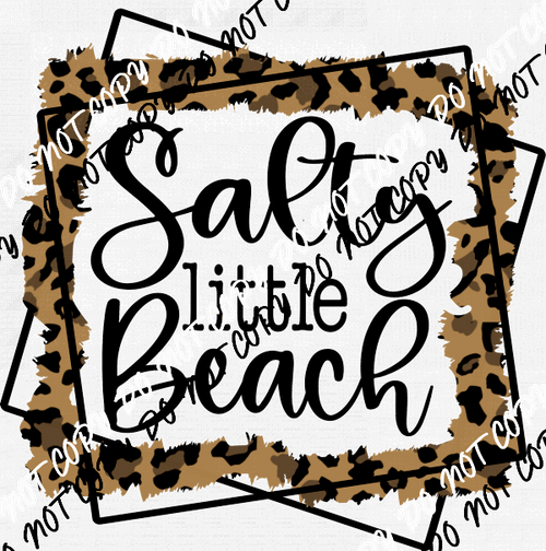Salty Little Beach Leopard DTF Transfer - We Print U Press DTF Transfers