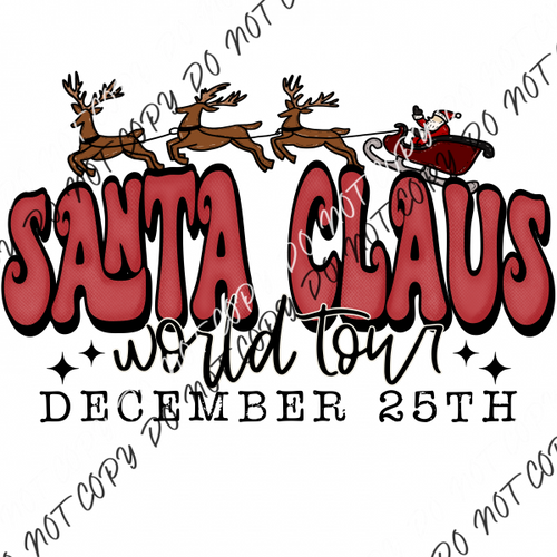 Santa Claus World Tour Dtf Transfer Rtp Transfers