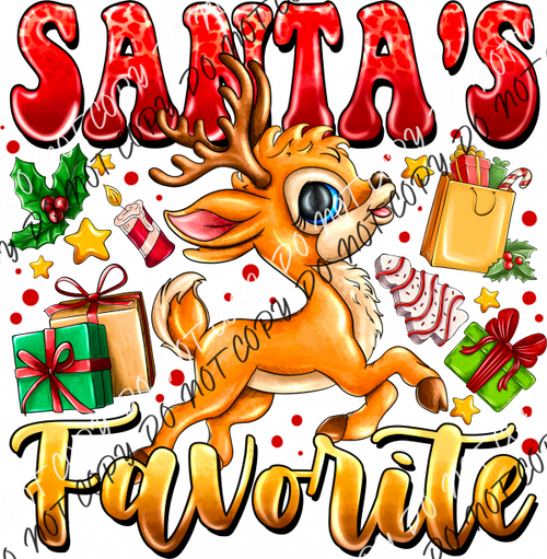 Santa’s Favorite Reindeer Dtf Transfer Rtp Transfers