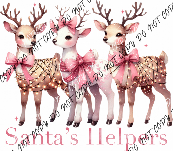 Santa’s Helpers Deer Dtf Transfer Rtp Transfers