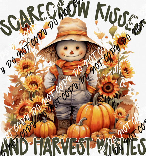 Scarecrow Kisses and Harvest Wishes DTF Transfer - We Print U Press DTF Transfers