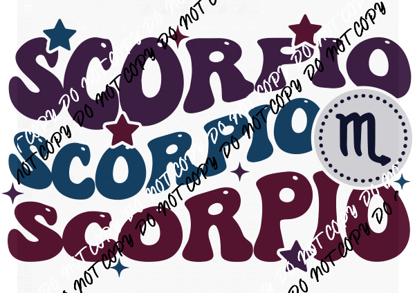 Scorpio Zodiac Sign DTF Transfer - We Print U Press DTF Transfers